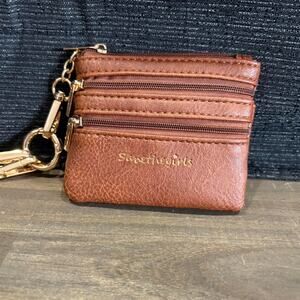 Savethegirls brown leather 3 zip